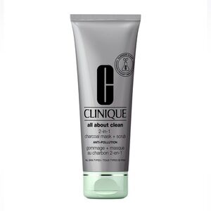 NEW FULL SIZE CLINIQUE ALL ABOUT CLEAN 2in1 CHARCOAL MASK+SCRUB 100ml